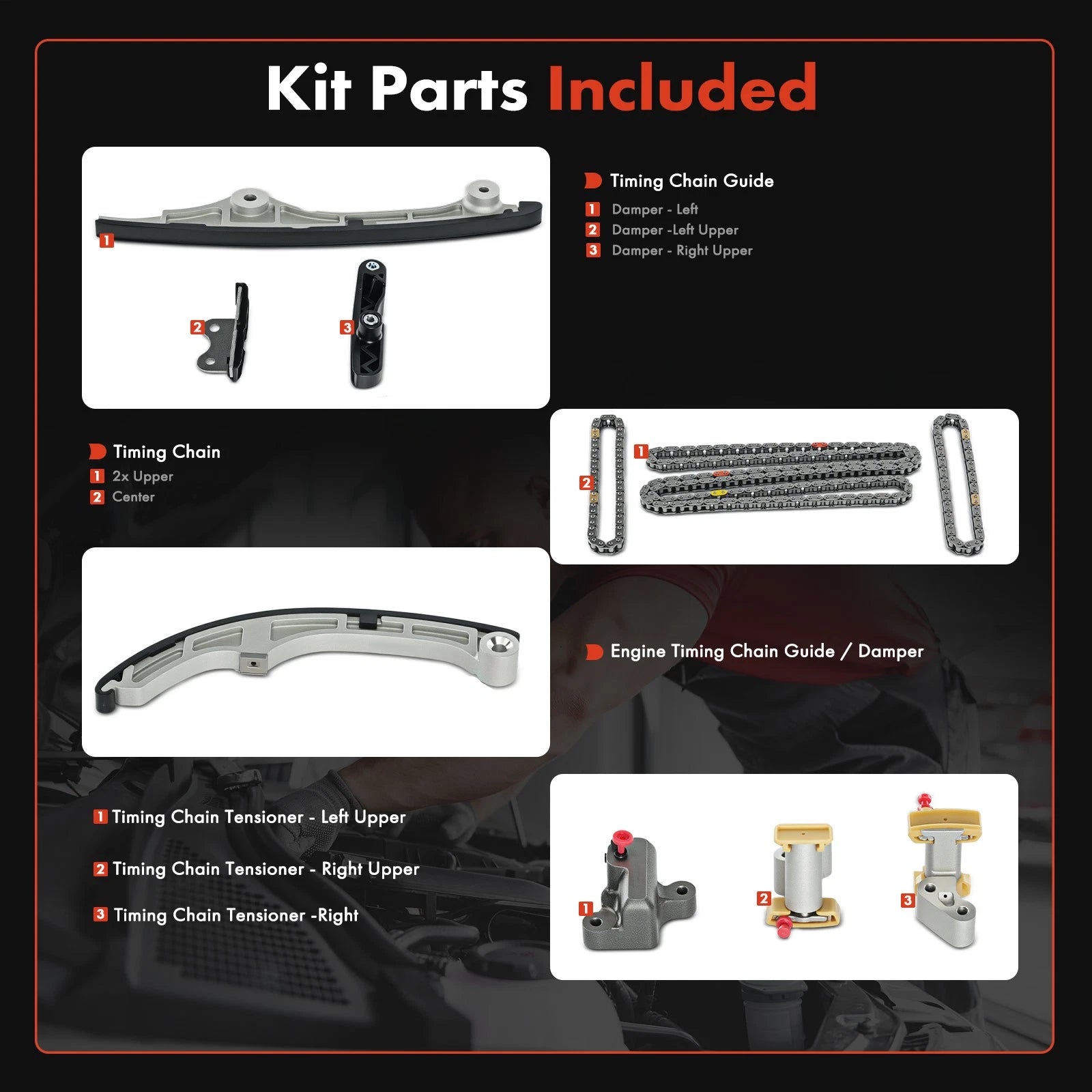 10x Timing Chain Kit for Ford Fusion (2010)