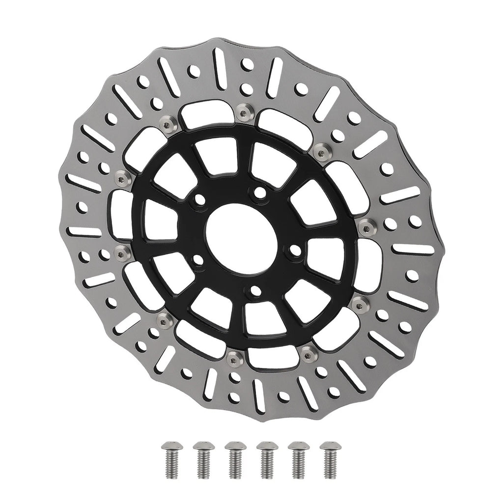 Black Front Rotor Disc for Harley-Davidson Road King (2008–2021) 299mm