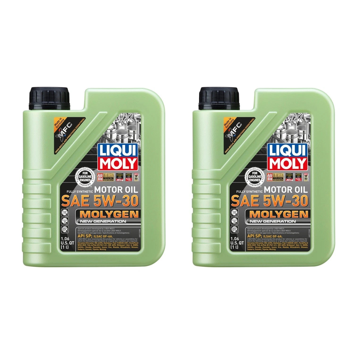 2X 1L Liqui Moly Molygen 5W-30 Engine Motor Oil for