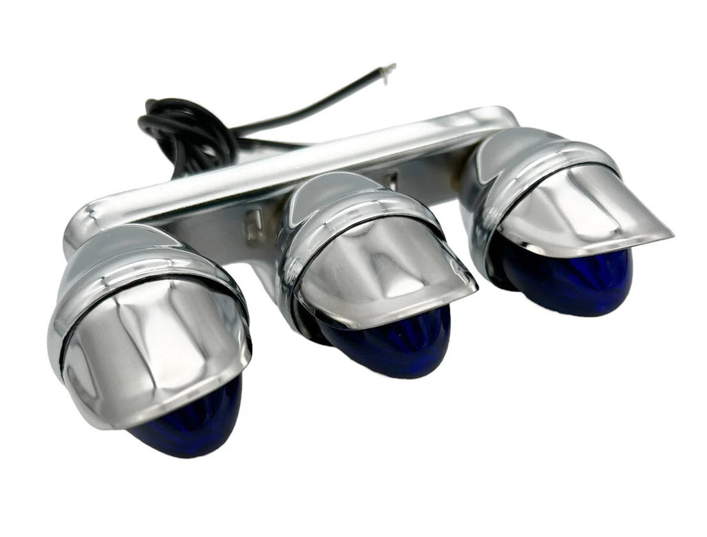 Auxiliary Mini Light Set Blue Watermelon Lenses w Visor for Universal Use
