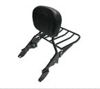 Black Backrest Sissy Bar with Luggage Rack for Harley Touring (2009–2015)