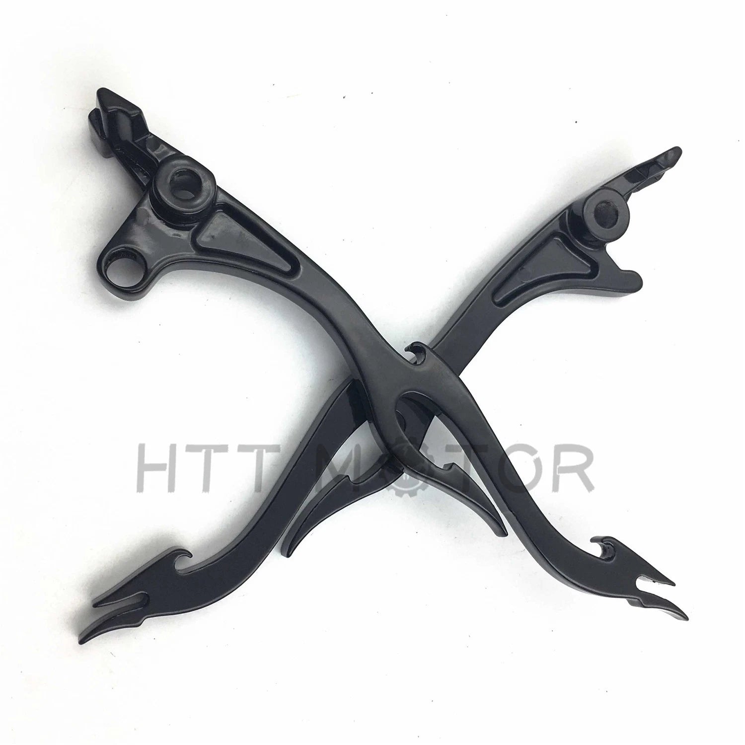 Black Custom Brake Clutch Flame Lever Set for Kawasaki Vulcan 1500 1600 (1987–2009)