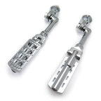 Chrome Dominator CNC FootPeg 1.25" w/ 4.5" Mounting Bracket for Harley Softail