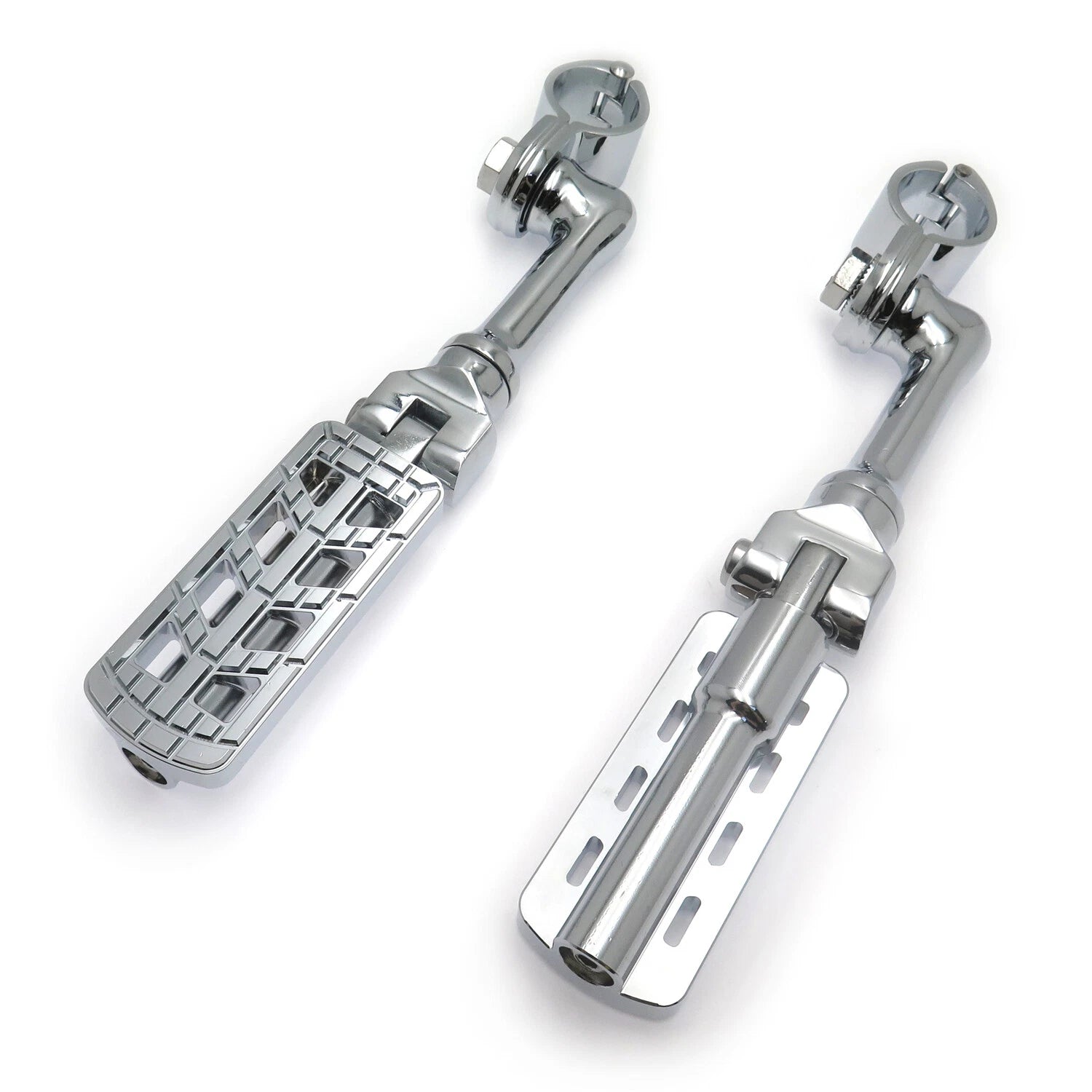 Chrome Dominator CNC FootPeg 1.25" w/ 4.5" Mounting Bracket for Harley Softail