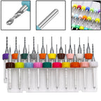 Set of 20 PCB Drill Bits 3.175mm Engraving 38mm Colorful 12mm