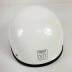 Bare Bones DOT Motorcycle Helmet for Universal Fit (XL) Pearl White Low Profile