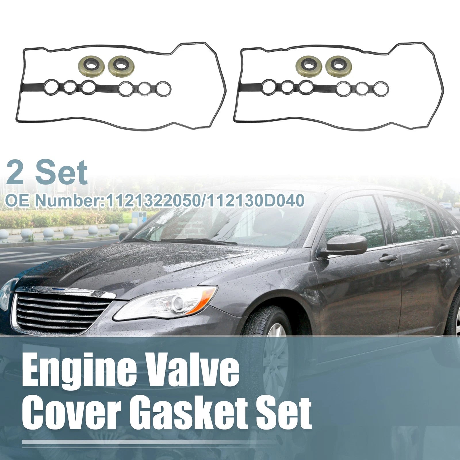 Set of 2 Valve Cover Gaskets for Toyota Corolla (2001–2008) No. 1121322050
