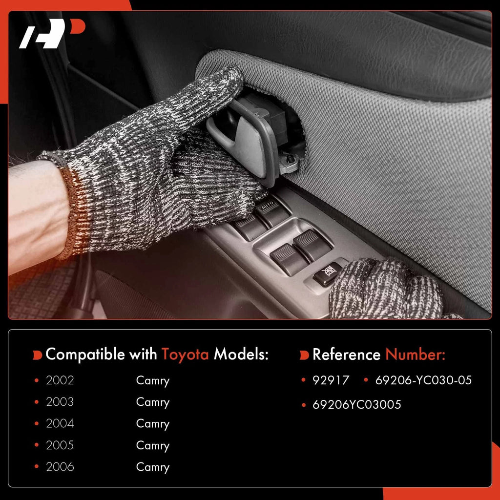 Left Chrome & Brign Interior Door Handle for Toyota Camry (2002-2006)