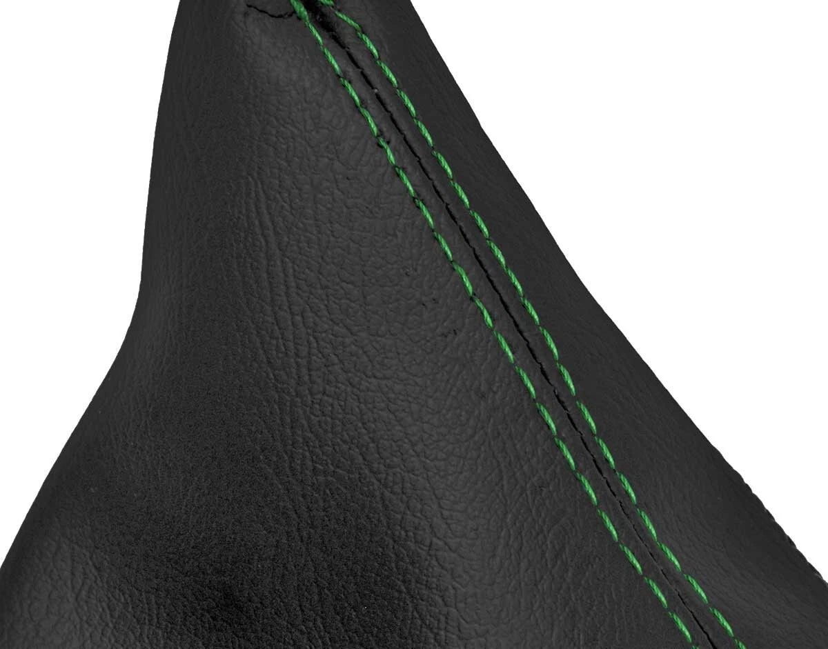 Leather Manual Shift Boot Cover for Ford Mustang GT (2010–2014) Green Stitch