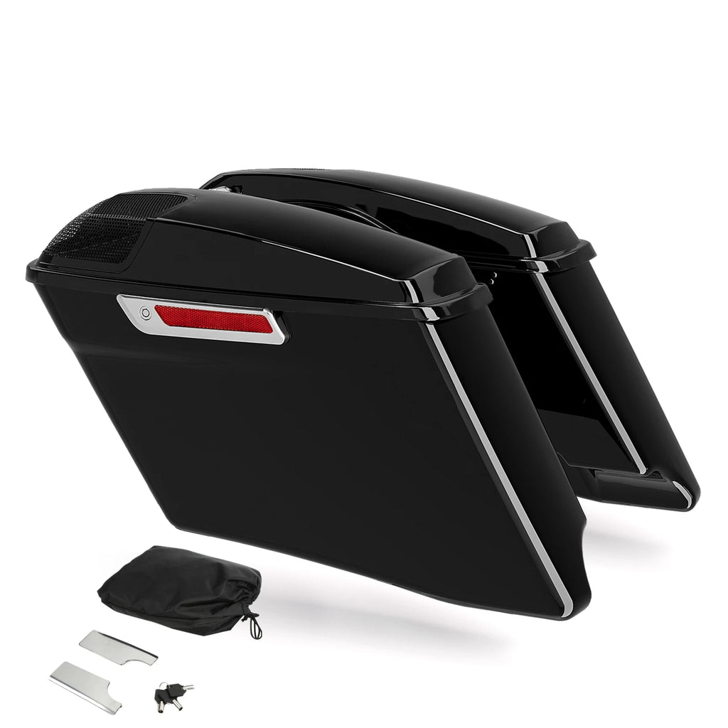 4" Hard Saddlebags & Conversion Brackets for Harley Heritage Softail (1984–2017)