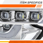 Chrome Front Bumper Face Bar for Ram 1500 (2014–2024) with Fog Light Holes