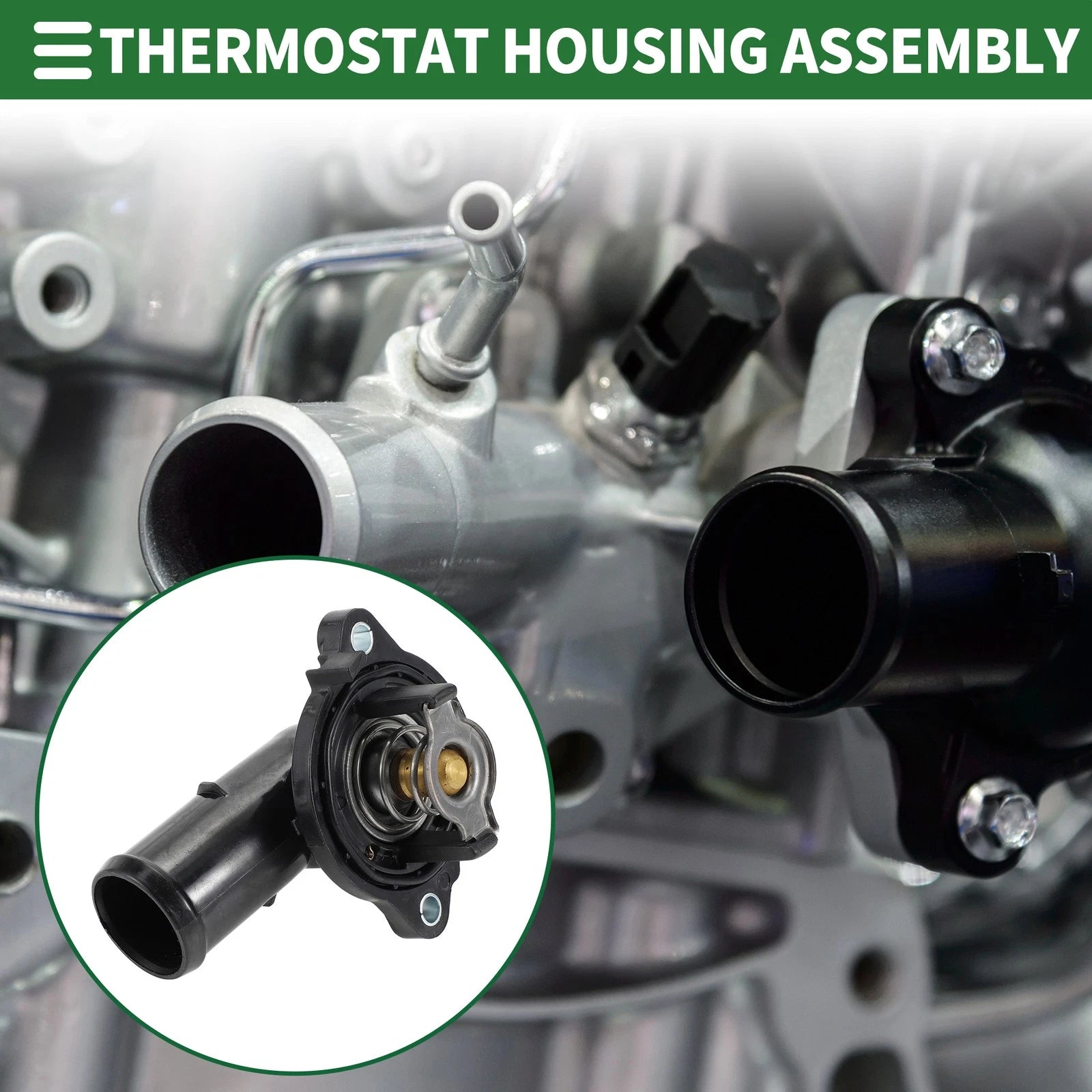 Engine Coolant Thermostat Housing Assembly for Chrysler 300, Dodge Challenger 