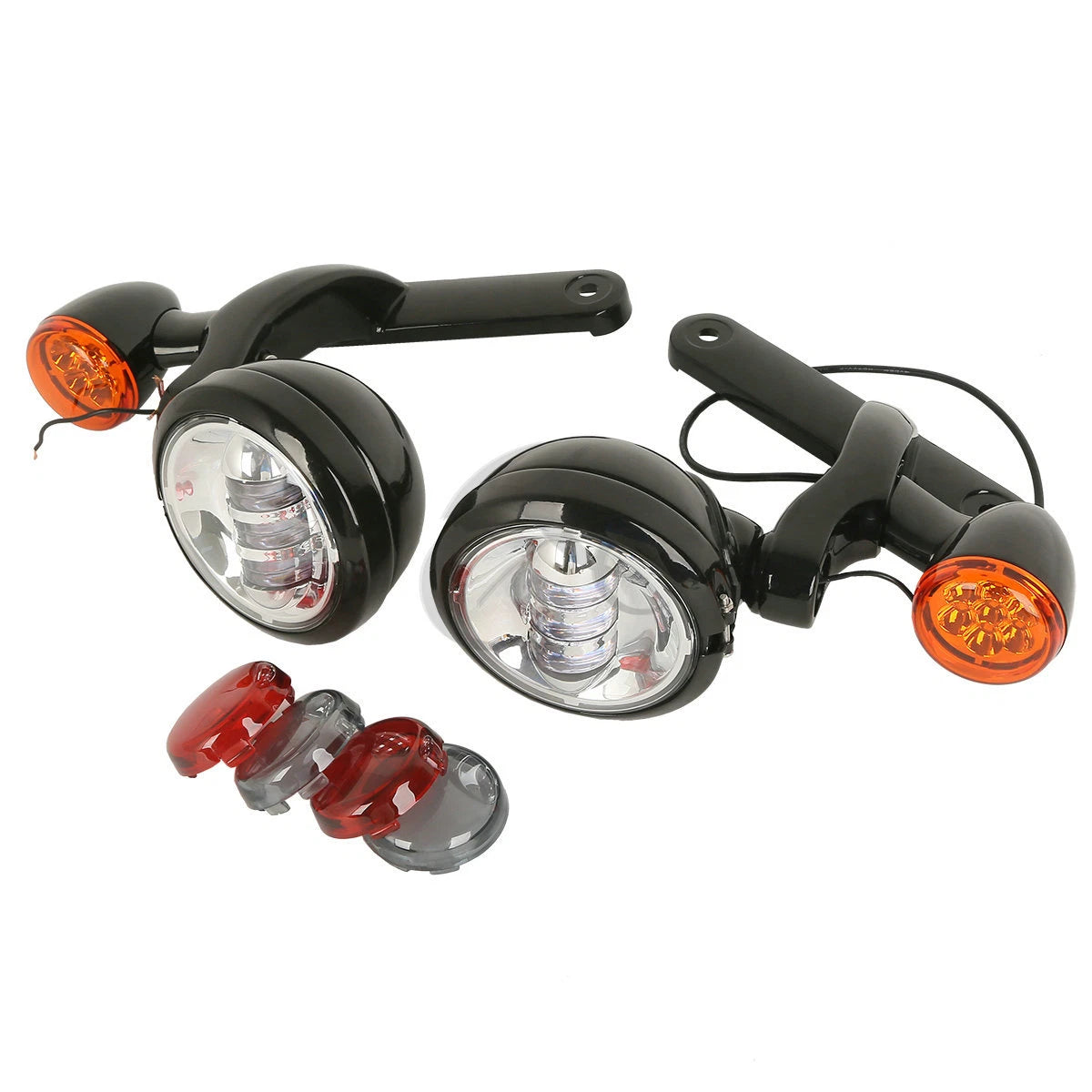 Set of 2 Fog Light Housing Brackets for Harley Touring (1994–2024)