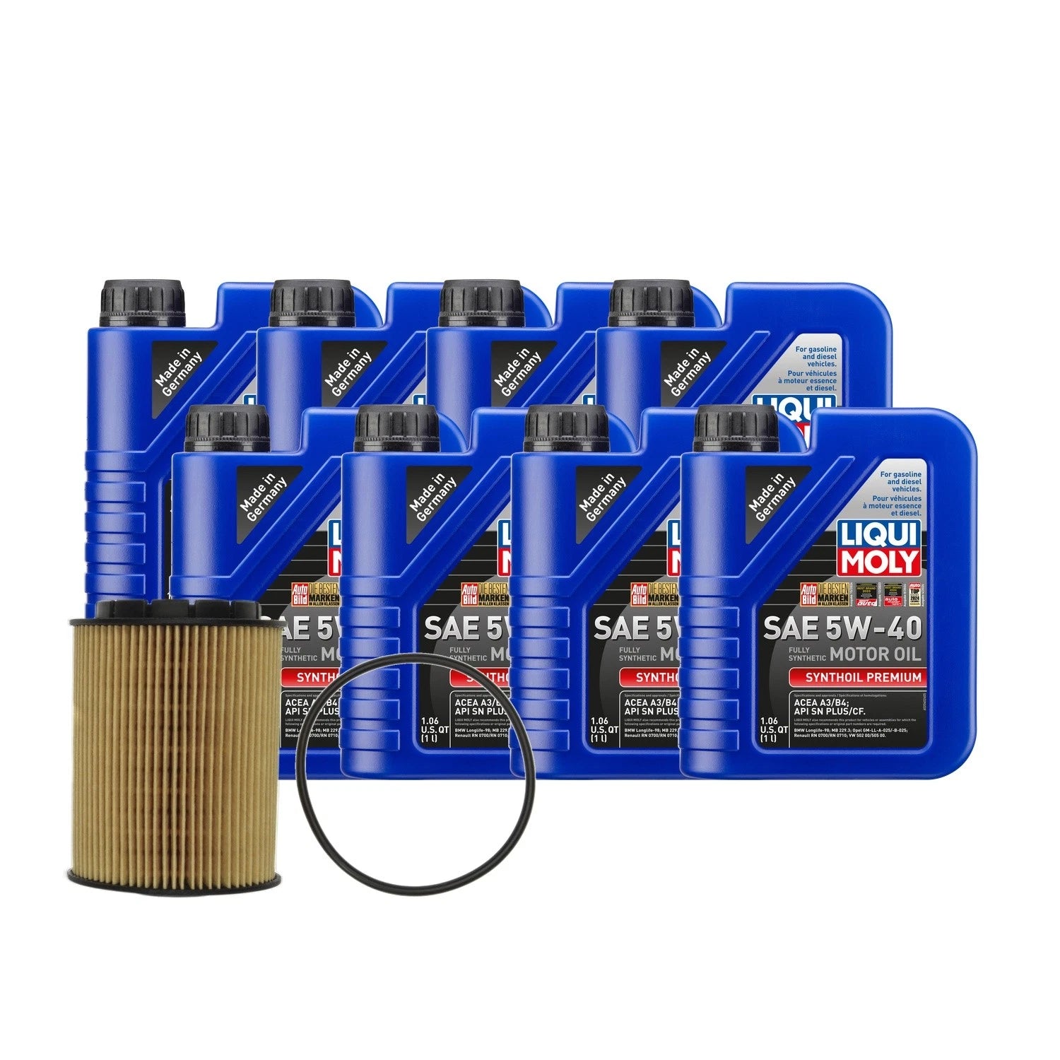 8L Liqui Moly Synthoil Premium SAE 5W-40 Oil Change Kit for Audi V8 4.2L (2003–2009)
