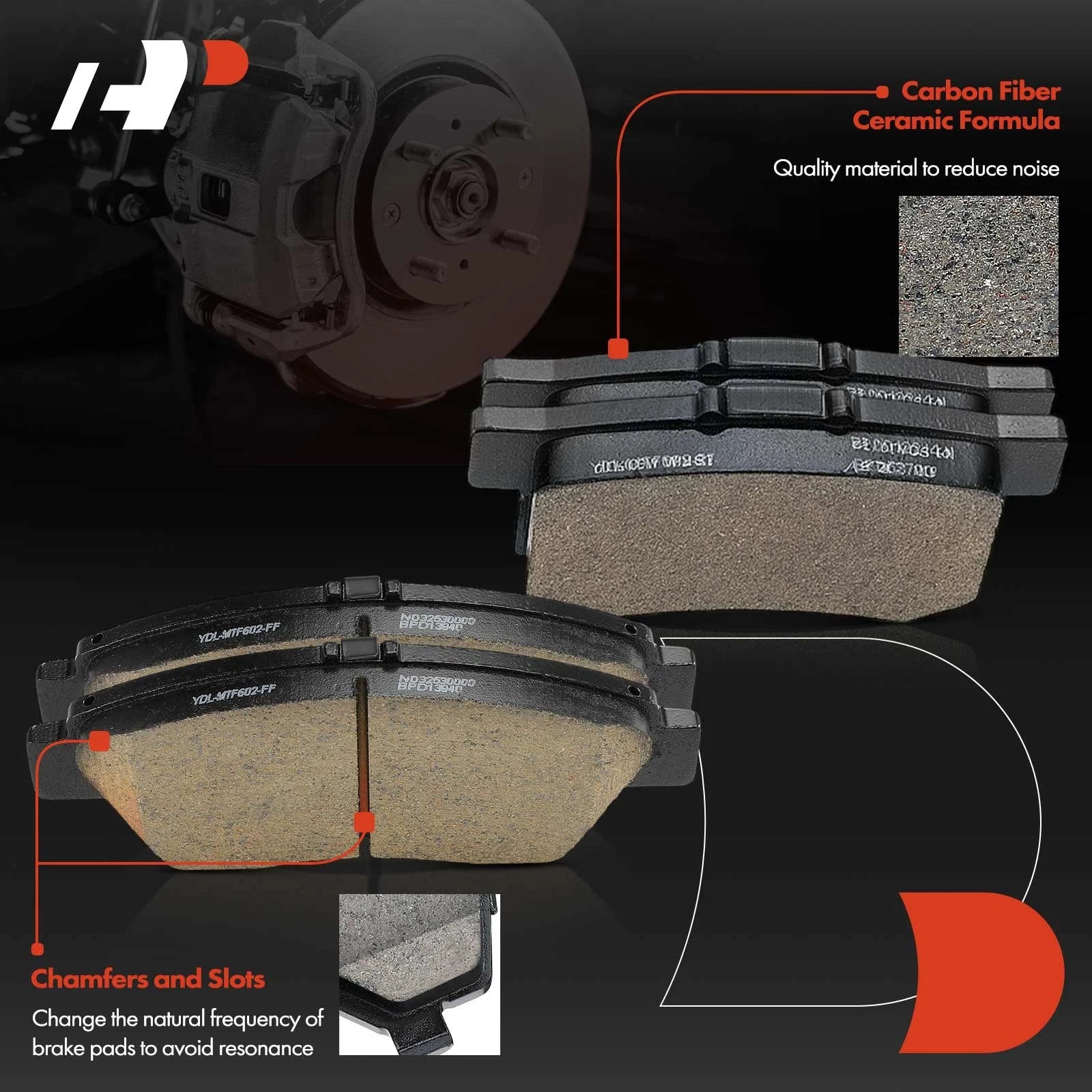 8x Ceramic Brake Pads for Honda CR-Z (2011-2015)