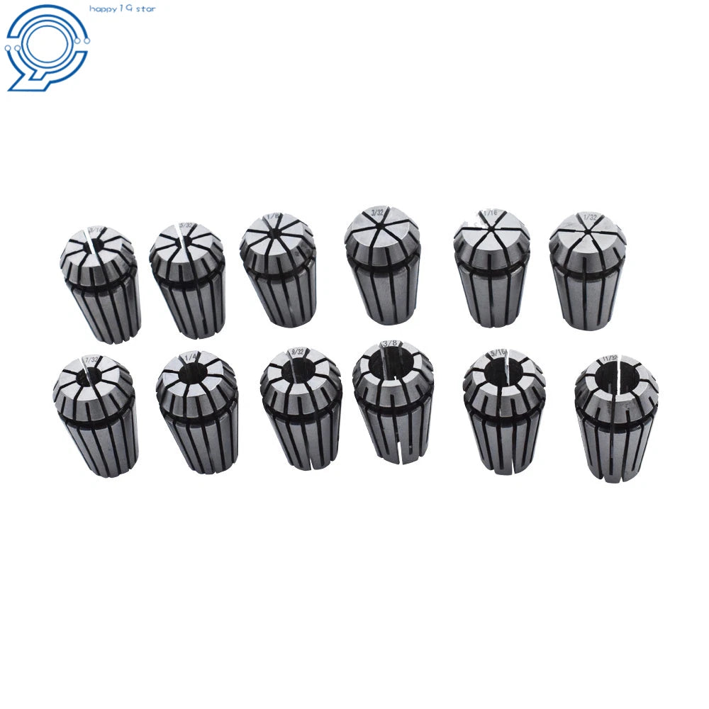Set of 12 ER16 Spring Collets for CNC Milling Lathe Engraving Machine