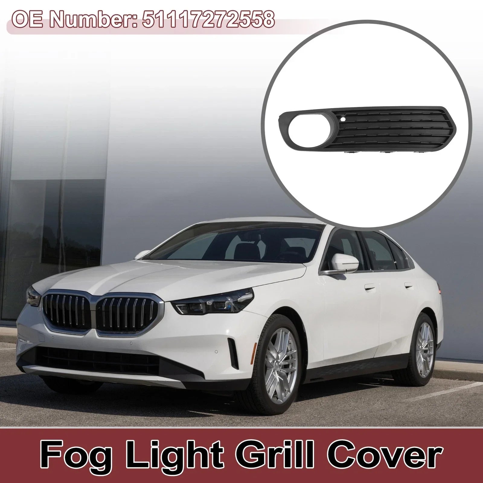 1 x Front Right Fog Light Grill for BMW F20 (2011-2015) Black