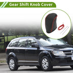 Gear Shift Knob Cover for Dodge Journey (2011–2020) Pebbled Black Red