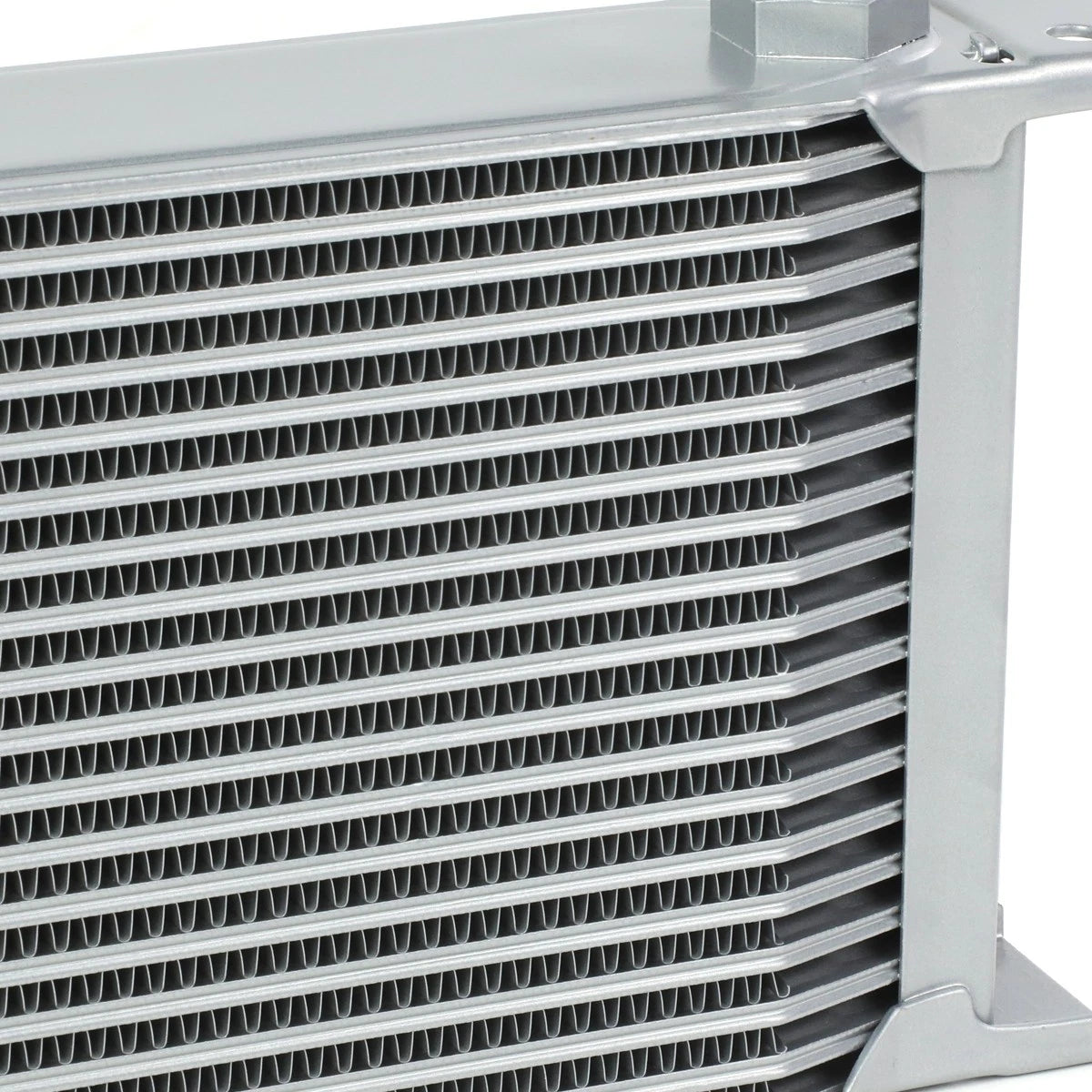10-AN Oil Cooler for Racing Engine/Transmission (19 Row, Silver Aluminum)
