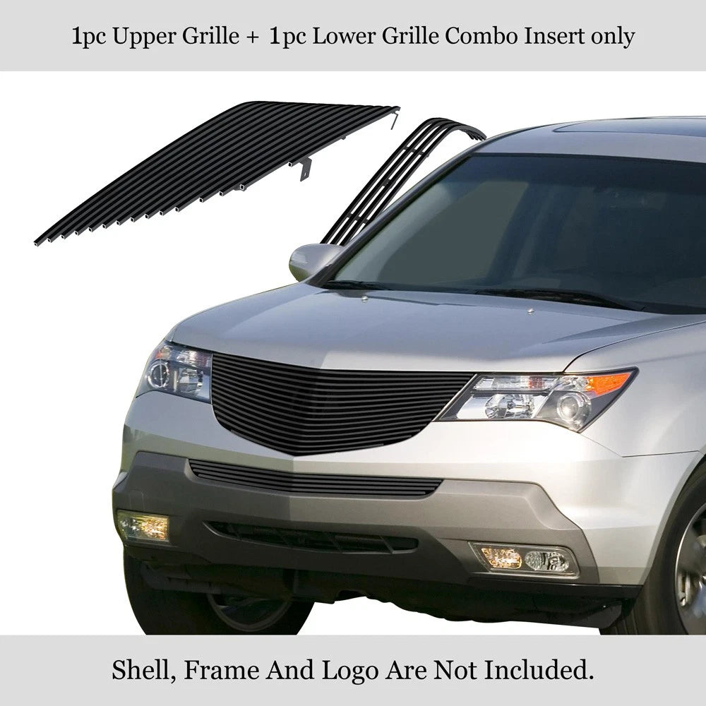 Stainless Black Billet Grille Insert for Acura MDX (2007-2009)