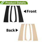 Set of 4 Pillar Window Trim for Dodge Ram (1994–2001) Black