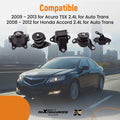 5X Engine Motor & Trans Mount for Honda Accord 2.4 (2008–2012)