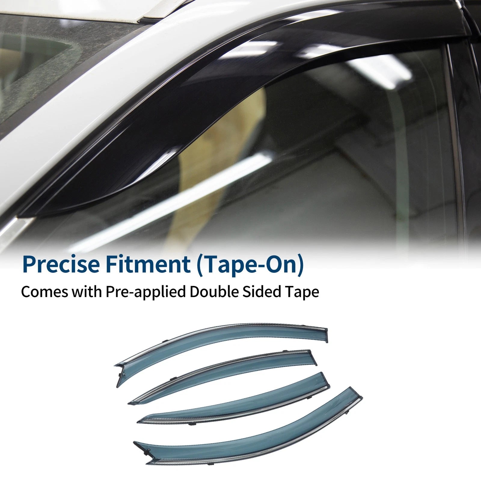 Set of 4 Window Deflectors for Mazda 3 Sedan (2004–2009)
