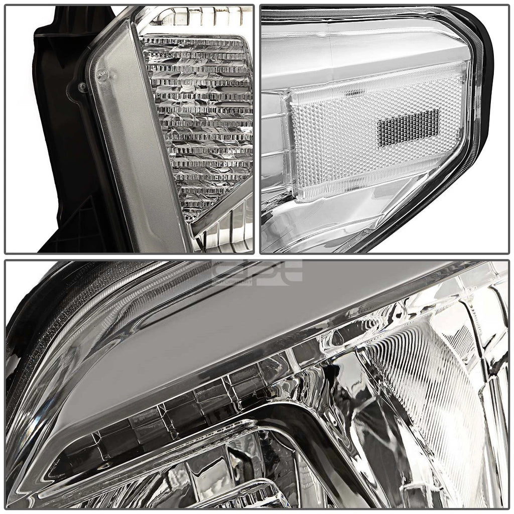 Pair of Chrome Housing Clear Corner Headlights for Toyota Tundra (2014–2021)