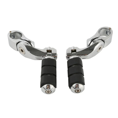 1 1/4" Highway Bar Short Angled Footpegs for Harley Electra Street Glide (2007-2023)