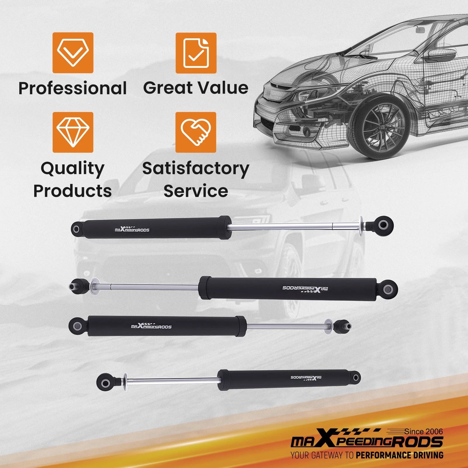 3.5" Lift Kit with Shocks & Control Arms for Jeep Wrangler JLU (2018–2023)