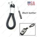 Genuine Leather Braided Key Chain Strap for Remote Car Key (2010–2020)