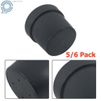 Set of 5 Gallon 12 Inch Black Plastic Round Pots for Plants