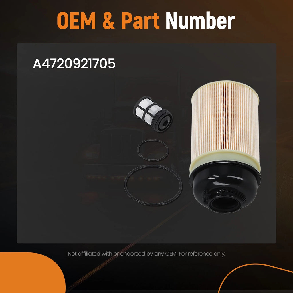 6X Engine Fuel Filter Kit for Detroit Diesel Gen 5 DD13 DD15 (A4720921705)