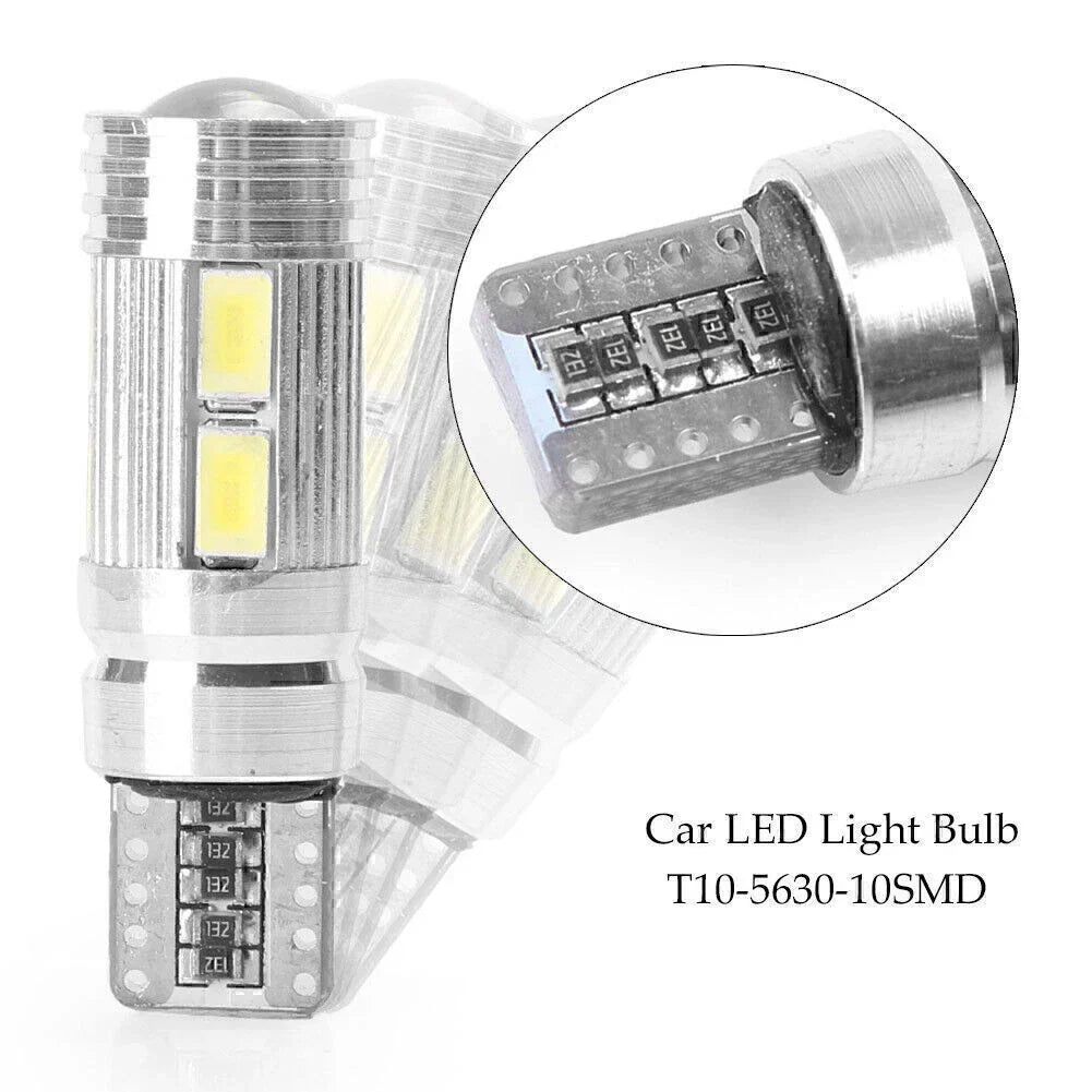 1x White T10 SMD 5630 LED Interior Light for Audi Acura