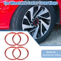 Set of 4 Wheel Hub Center Cover Rings for Honda Civic (2016–2021) Red