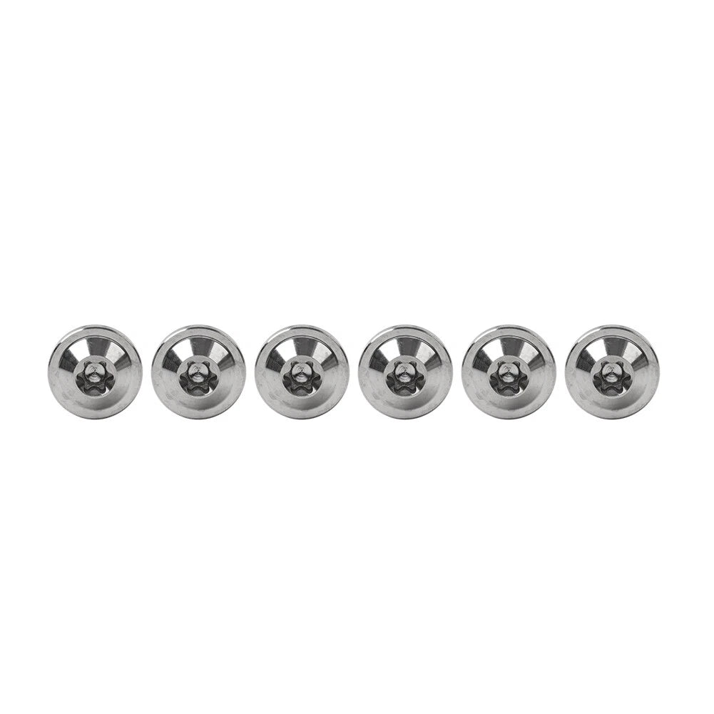 6X M5x10mm Titanium Bolts Truss Torx Screws for Motorcycle/Bike