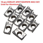 Pack of 10 APKT1604PDFRMA3 H01 Inserts for Metalworking Applications