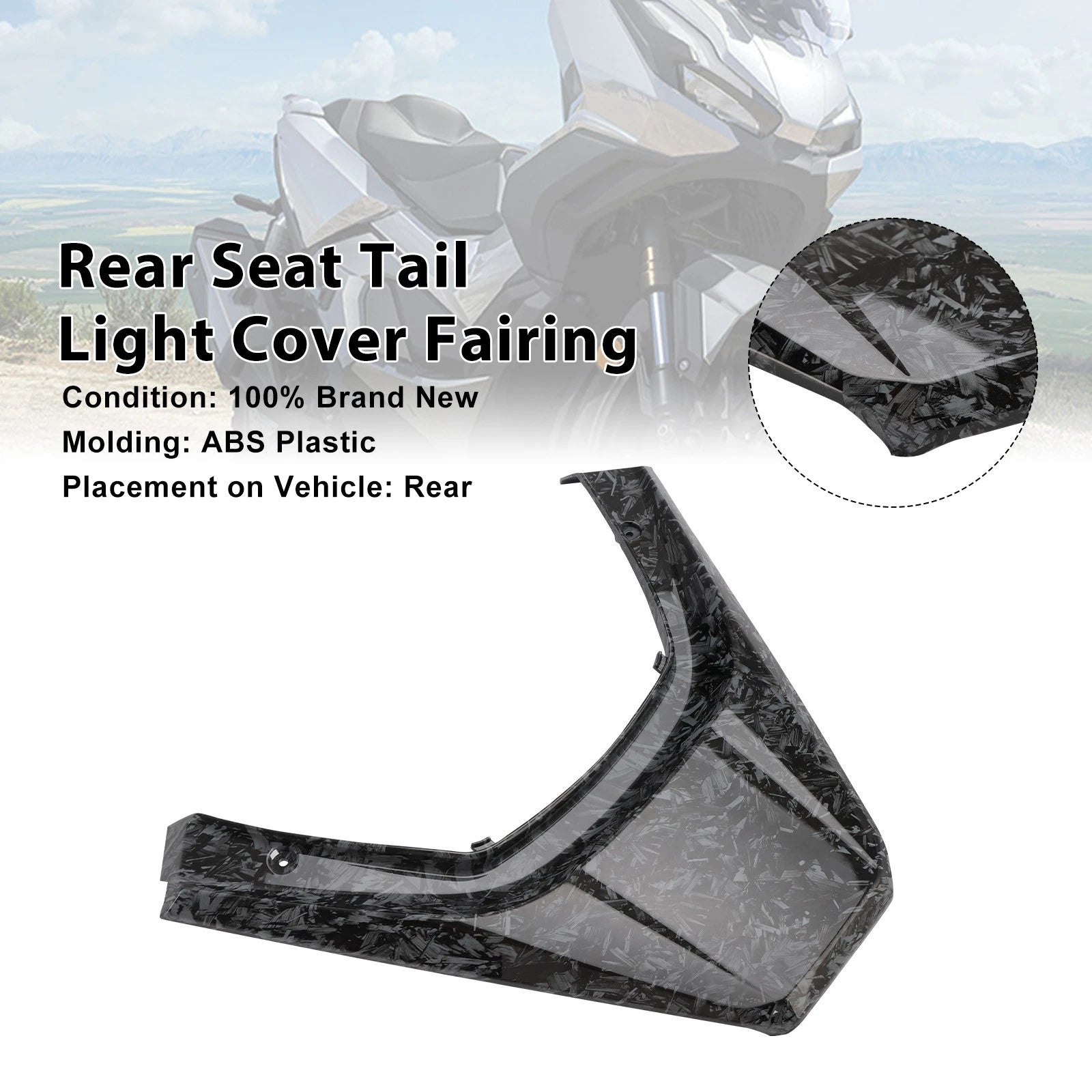 Rear Seat Tail Light Cover Fairing for Honda ADV 350 (2022–2025) Carbon