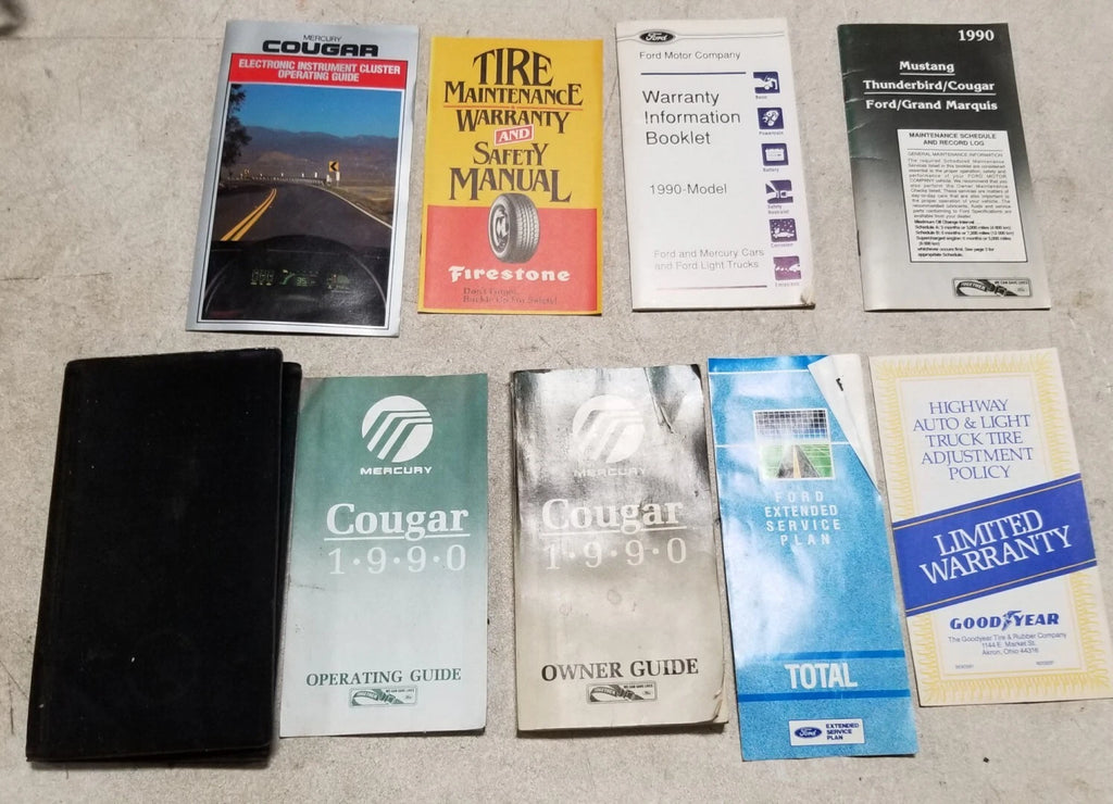 Owners Manual for Mercury Cougar XR7 (1990)