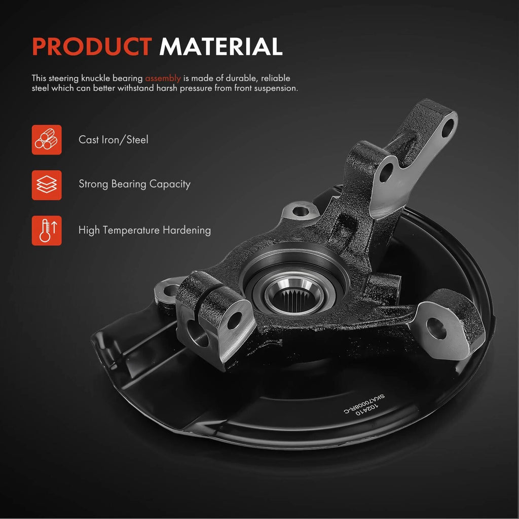 Front Right Steering Knuckle & Hub Bearing for Mitsubishi Outlander (2003–2023)