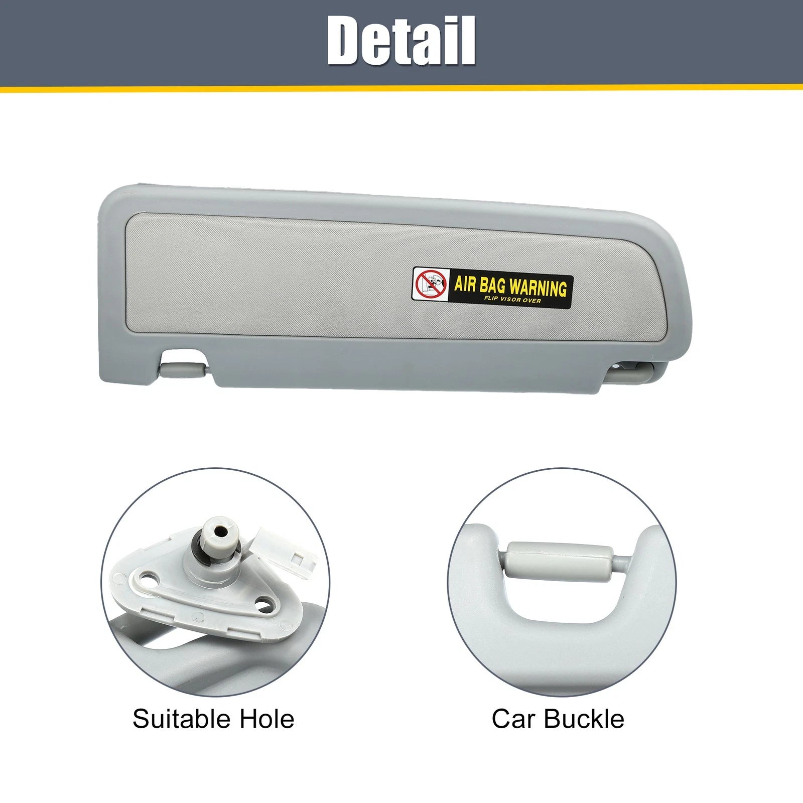 Right Side Sun Visor for Honda Civic (2006–2011) 83230-SNA-A01ZC Gray