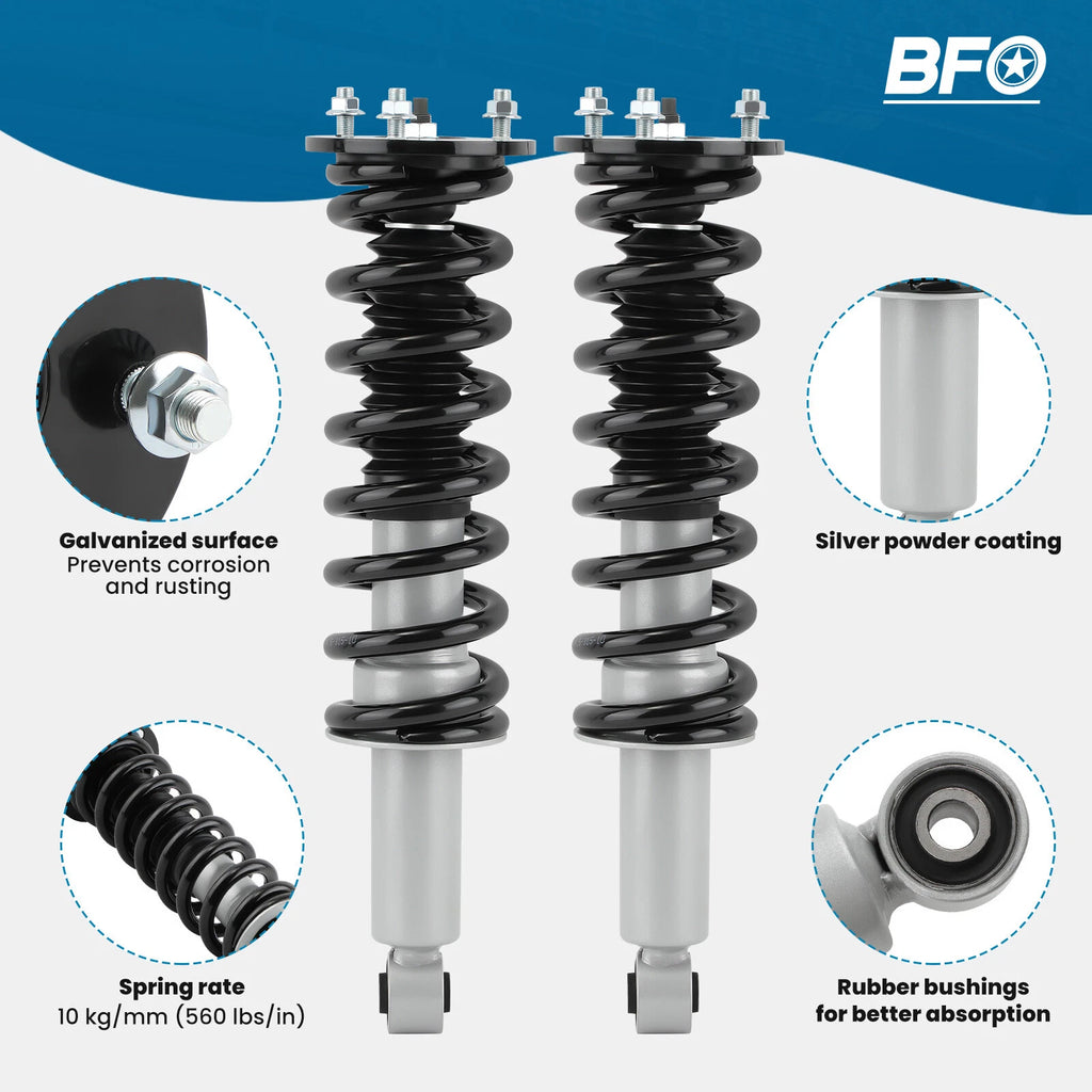 2X 2.5" Front Lifted Struts for Nissan Frontier 4WD (2005–2022)