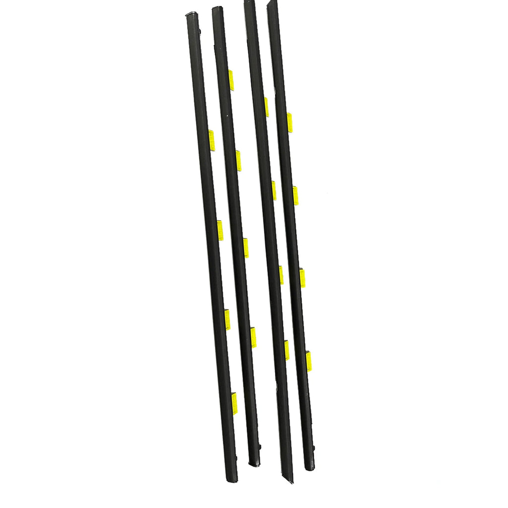 Set of 4 Window Trim Glass Door Belt Rubber Black for Honda Civic (1996–2000)