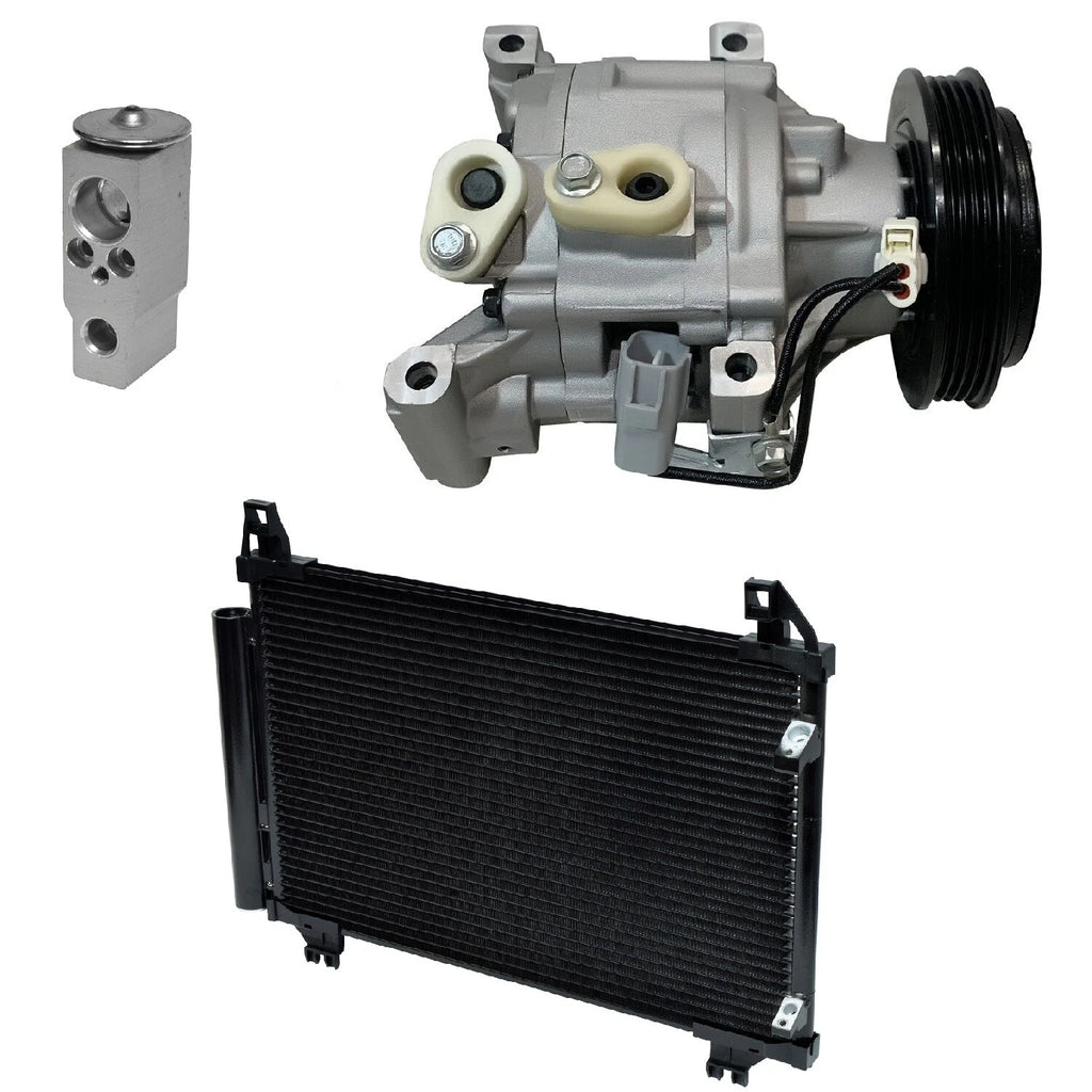 AC Compressor Kit With Condenser Replacement for Toyota Yaris 1.3 (2005–2011)