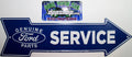 Ford Service Truck Parking Sign Arrow Tag Vintage Genuine Parts Metal