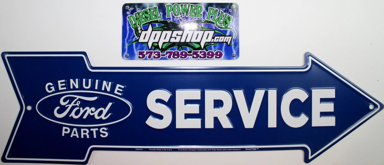 Ford Service Truck Parking Sign Arrow Tag Vintage Genuine Parts Metal