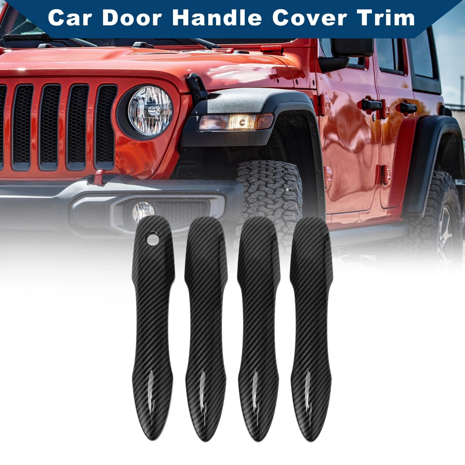 Carbon Fiber Door Handle Cover Trim for Toyota Camry (2018–2024)