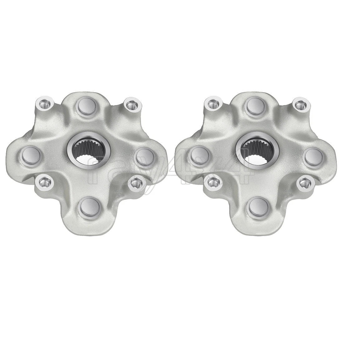 2 Front & Rear Wheel Hubs for Yamaha Kodiak 450 YFM450 4x4 (2018–2024)
