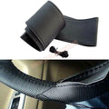 15" PU Leather Steering Wheel Cover for Universal Fit (DIY)