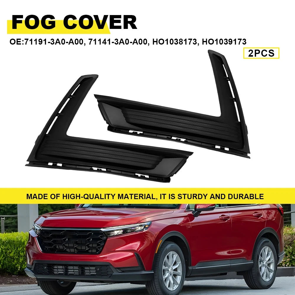 2X Front Bumper Fog Light Covers for Honda CR-V (2023–2025) w/o Hole Left+Right
